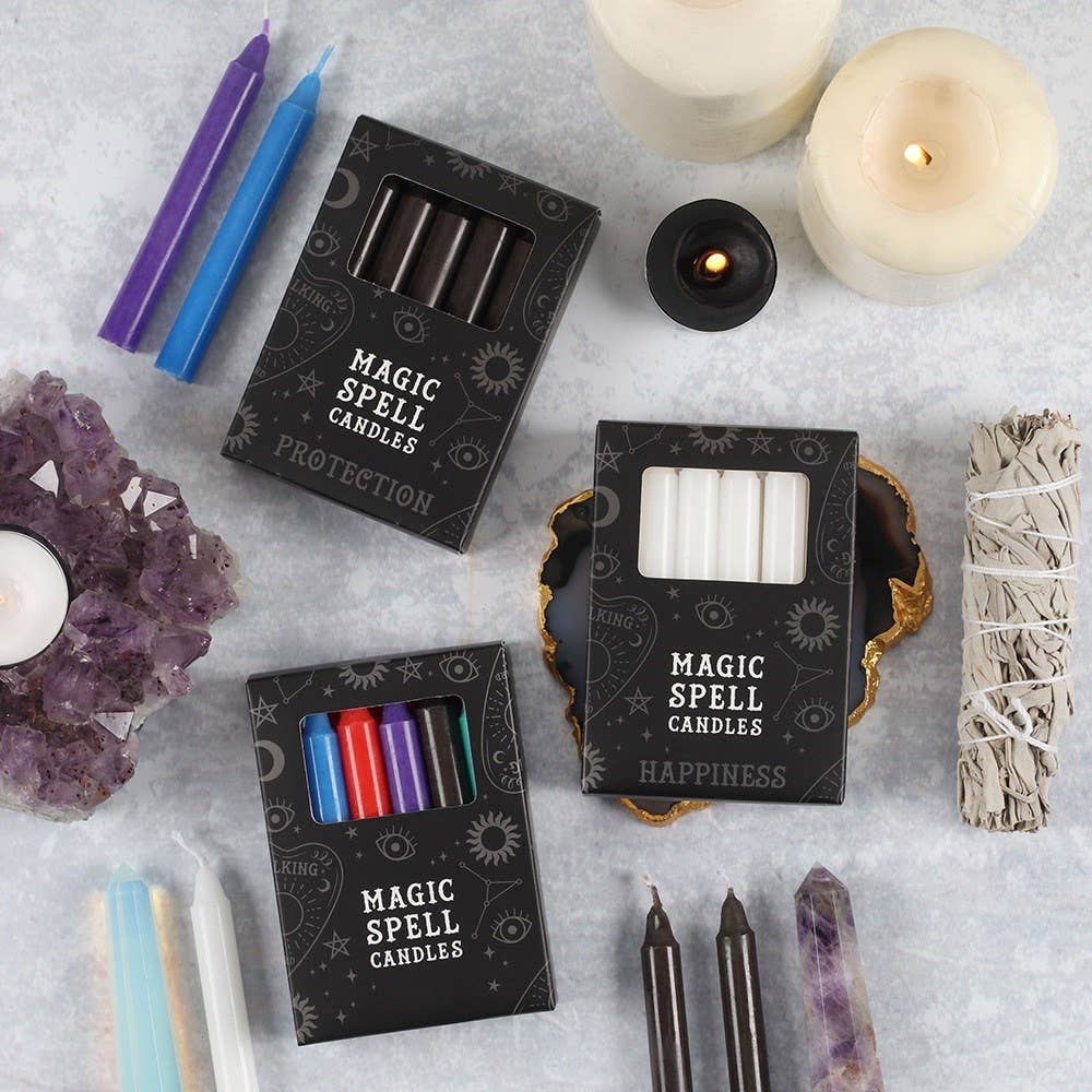 White 'Happiness' Magic Spell Candles