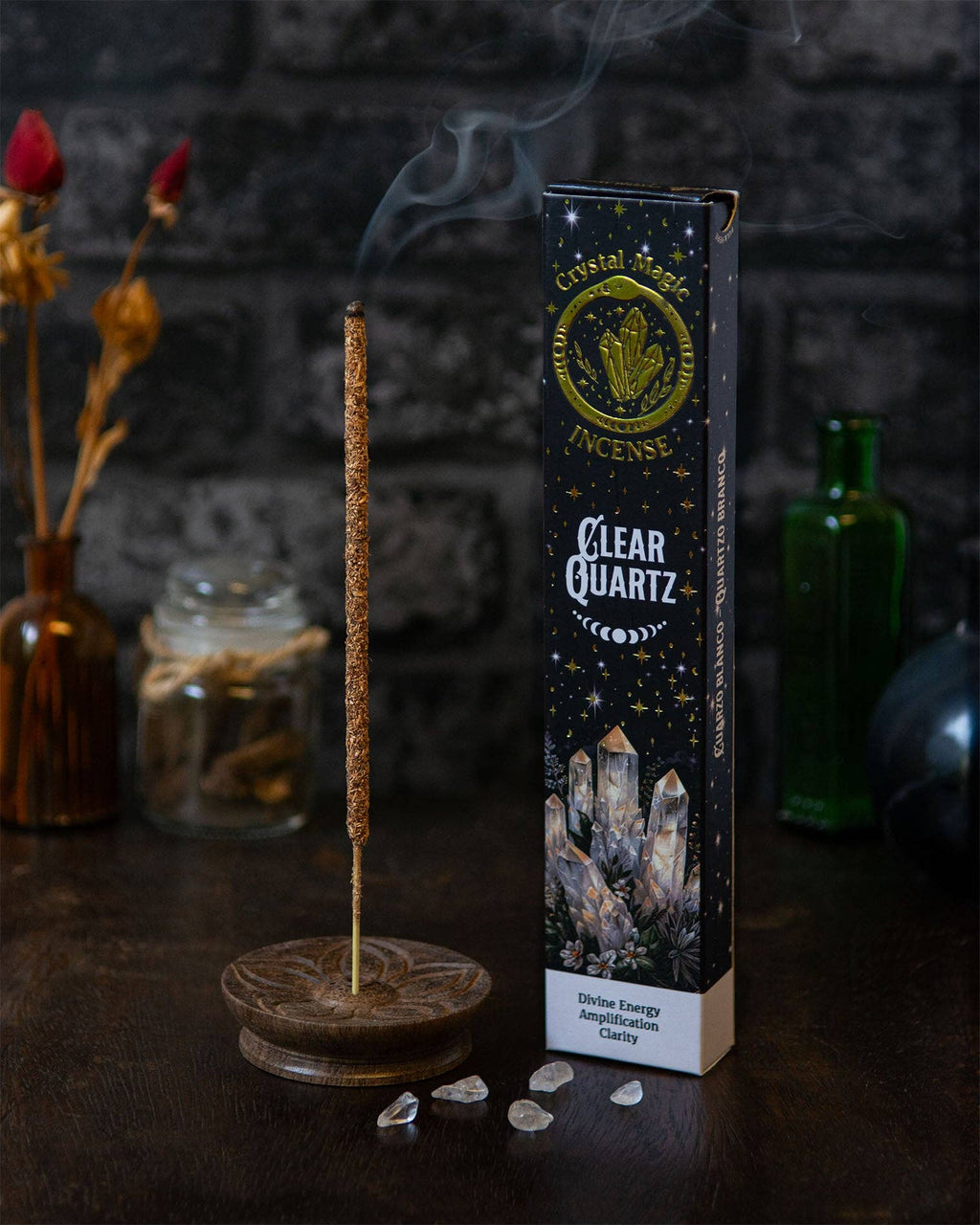 Clear Quartz Crystal Magic Incense