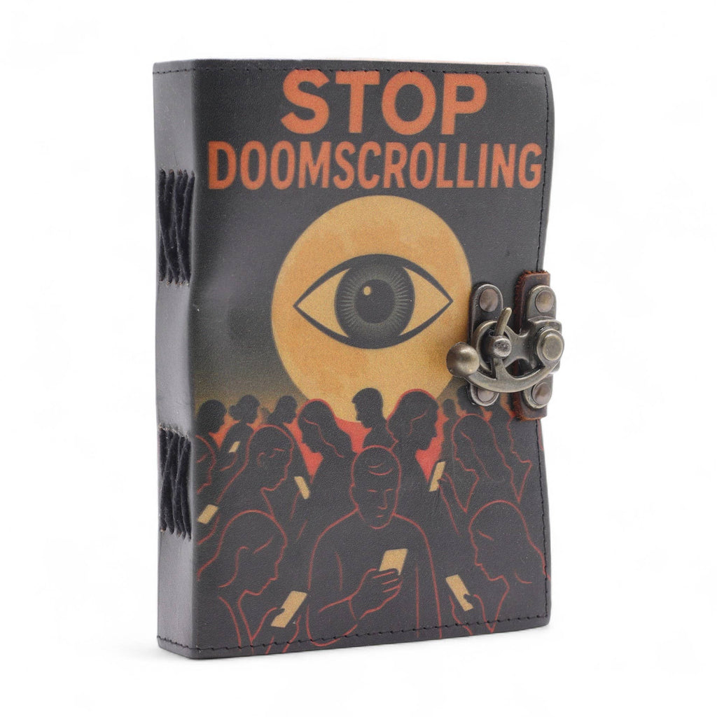 Leather Notebook - Stop Doom Scrolling