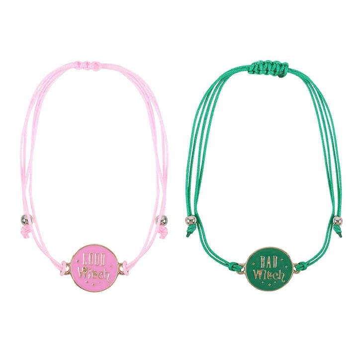Set of 2 Good Witch, Bad Witch Friendship Bracelets