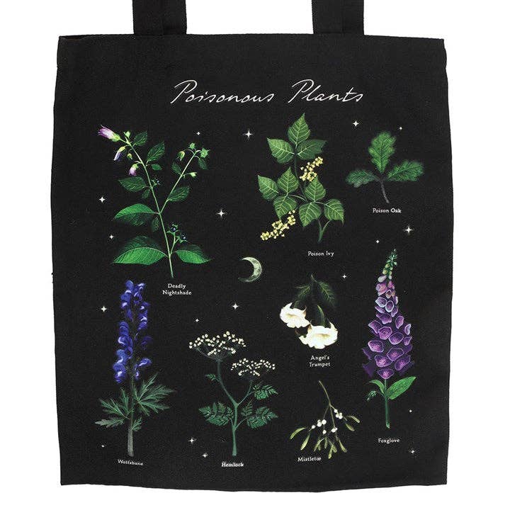 Poisonous Plants Gothic Botanical Polycotton Tote Bag