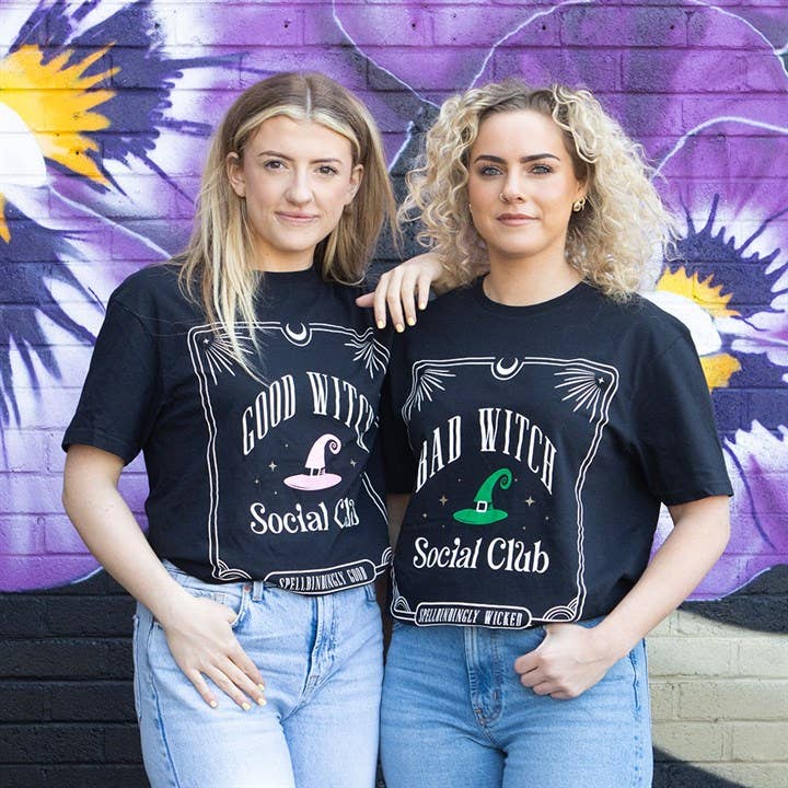 Green Bad Witch Social Club Unisex T-shirt Size S