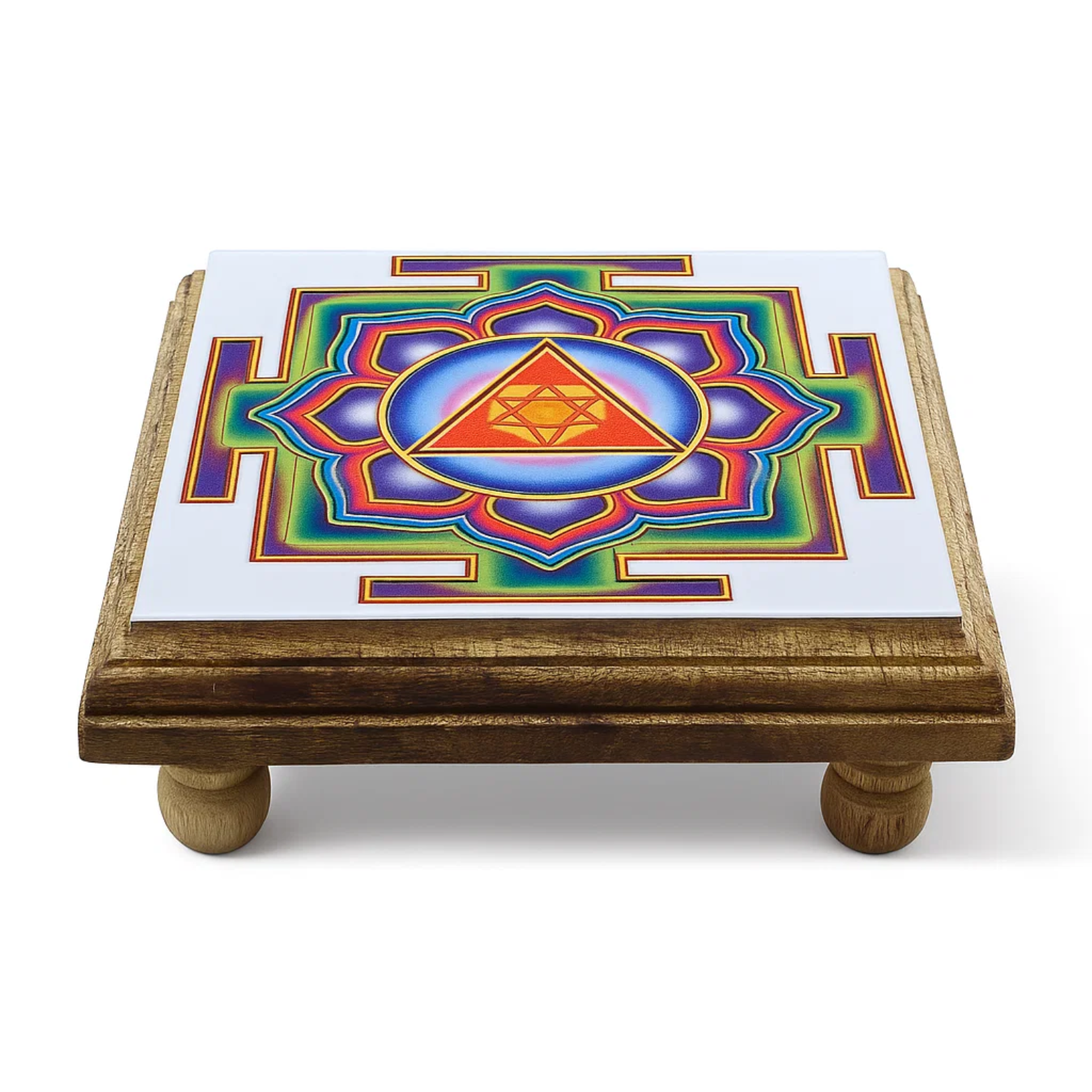 Mini Altar Table Yantra And Pentagram