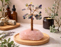 Fluorite on Rose Quartz Gem Tree