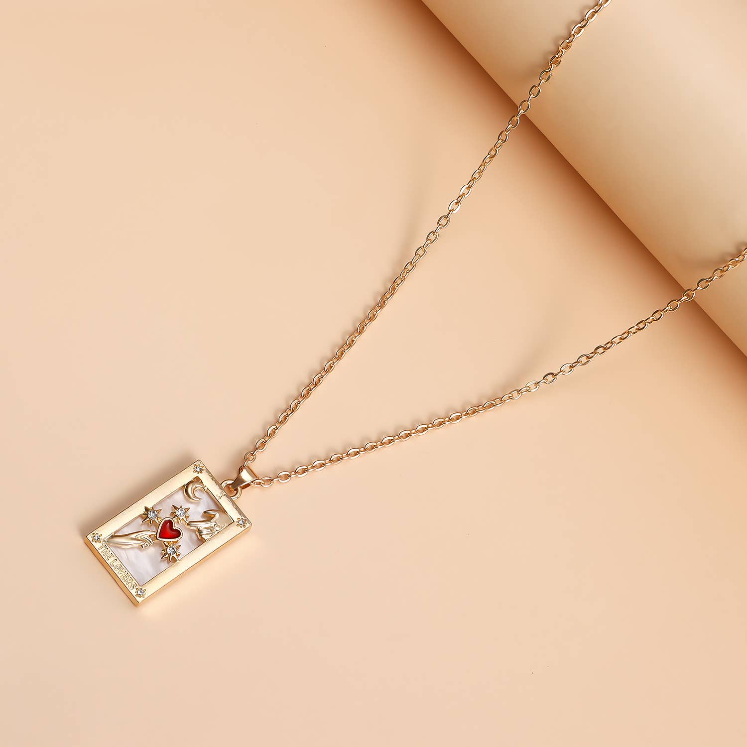 Tarot Design Necklace with Crystal