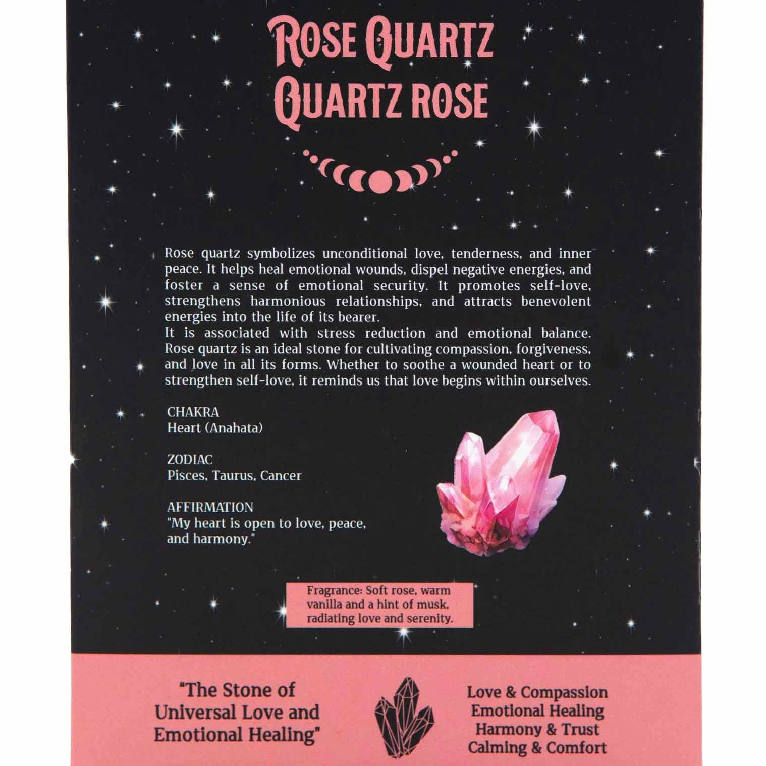 Rose Quartz Crystal Magic Incense