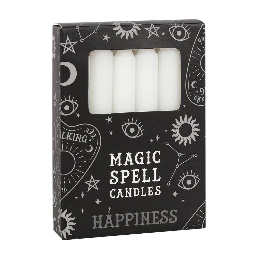 White 'Happiness' Magic Spell Candles