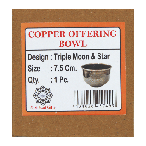 Offering Bowl Triple Moon & Star With Sand