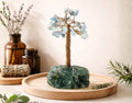 Aquamarine on Fluorite Rough Chip Tree