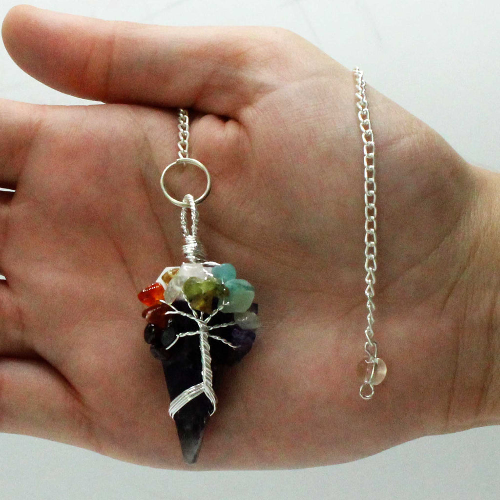 Seven Chakra Magic Pendulum - Amethyst