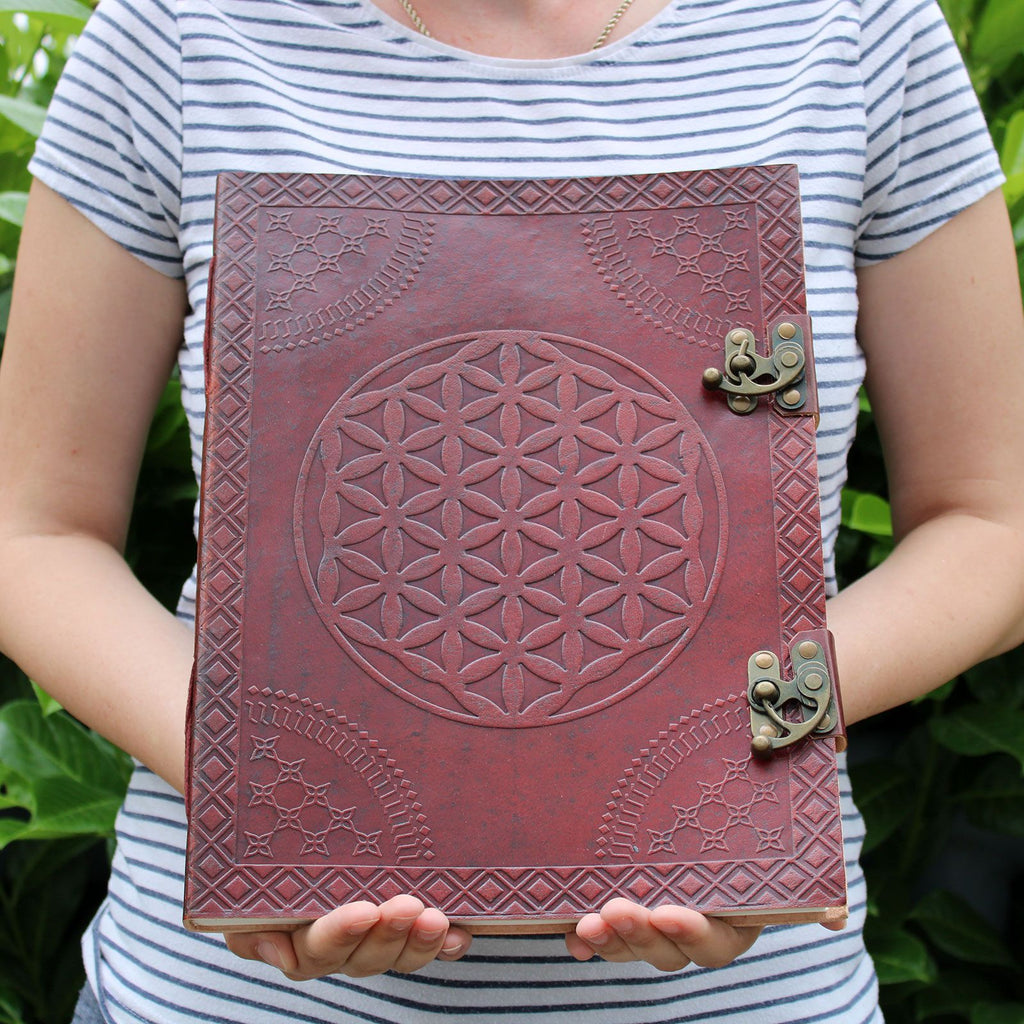 XL Flower of Life Leather Book (200 pages)