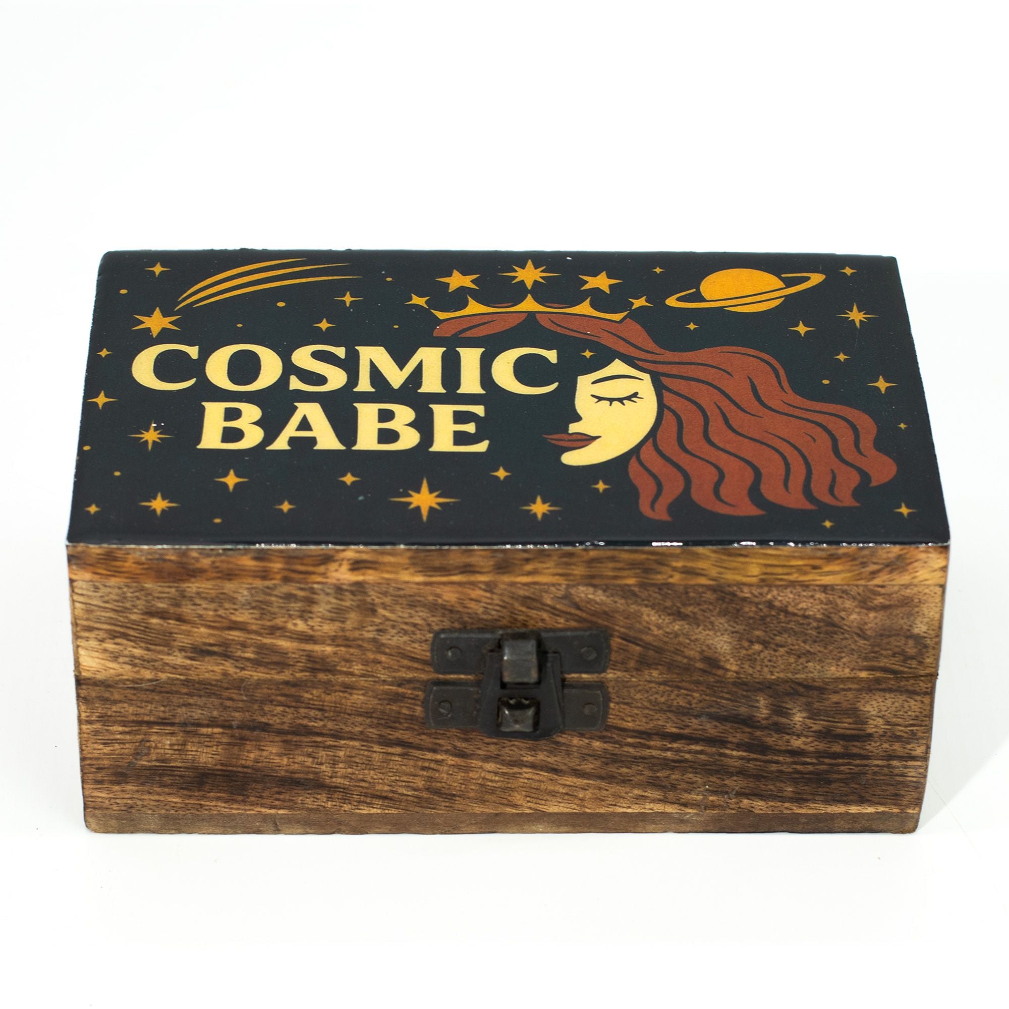 Medium Enamelled Box  - Cosmic Babe