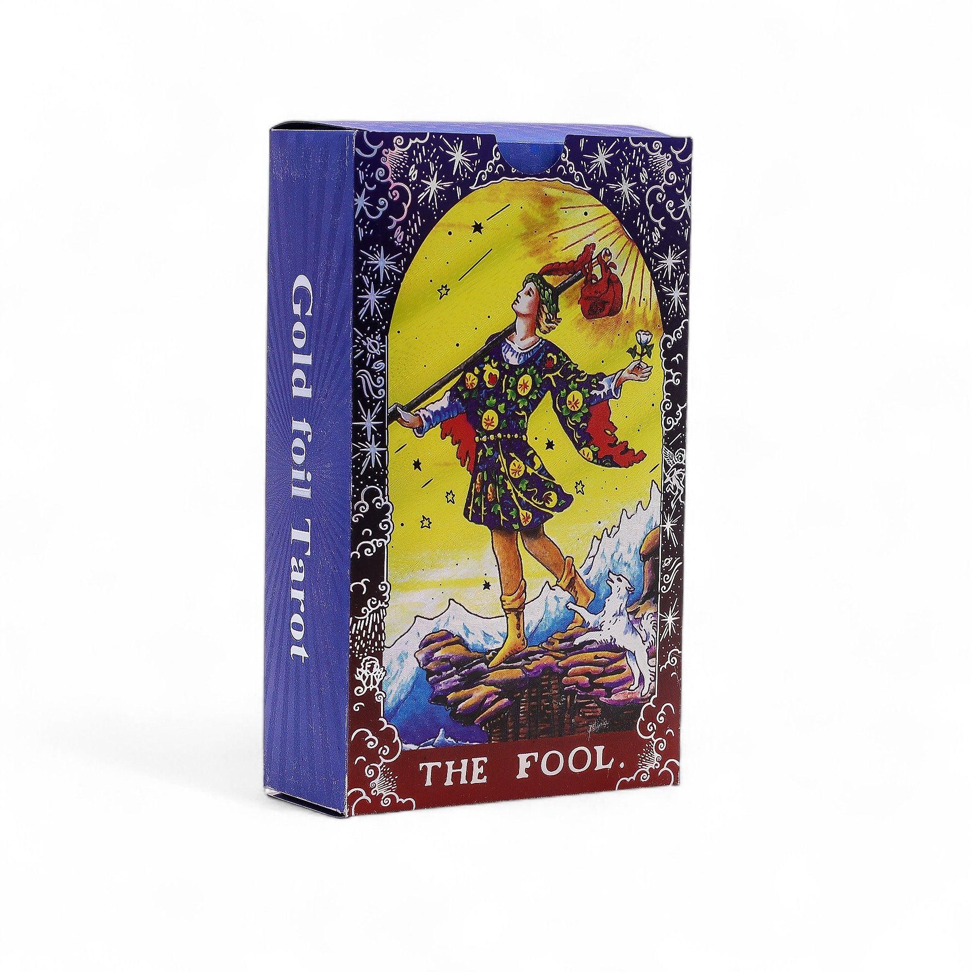 Blue Foil Tarot Card Set - Mandala With Guidebook