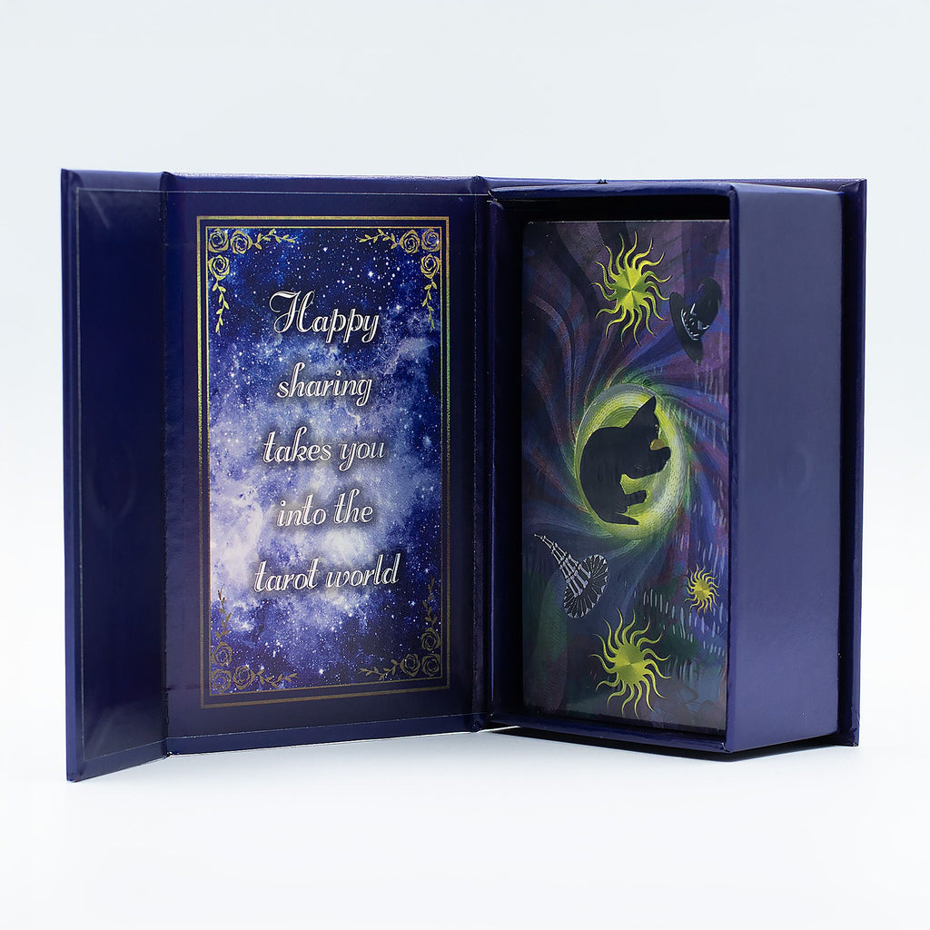 Purple Foil Witch Tarot Card Set