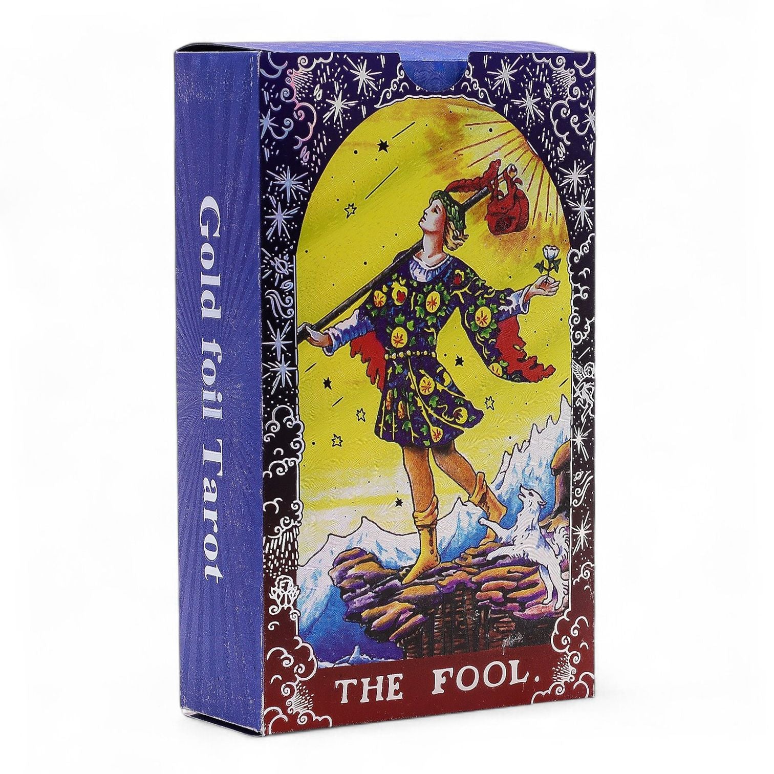 Blue Foil Tarot Card Set - Mandala With Guidebook