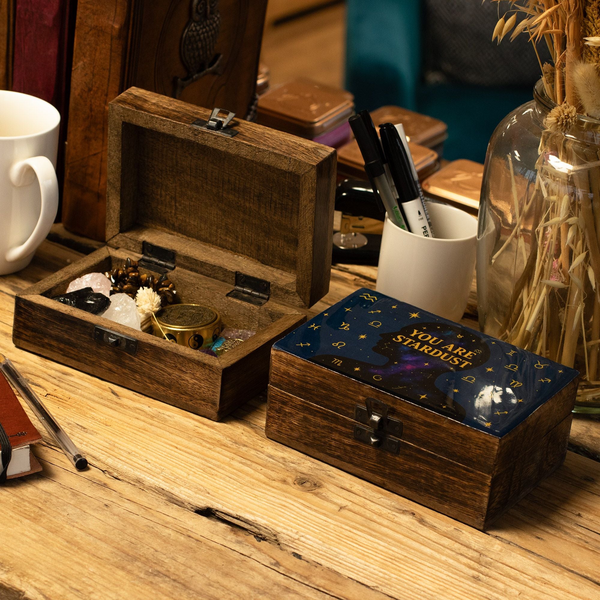 Medium Enamelled Box  - You are Stardust