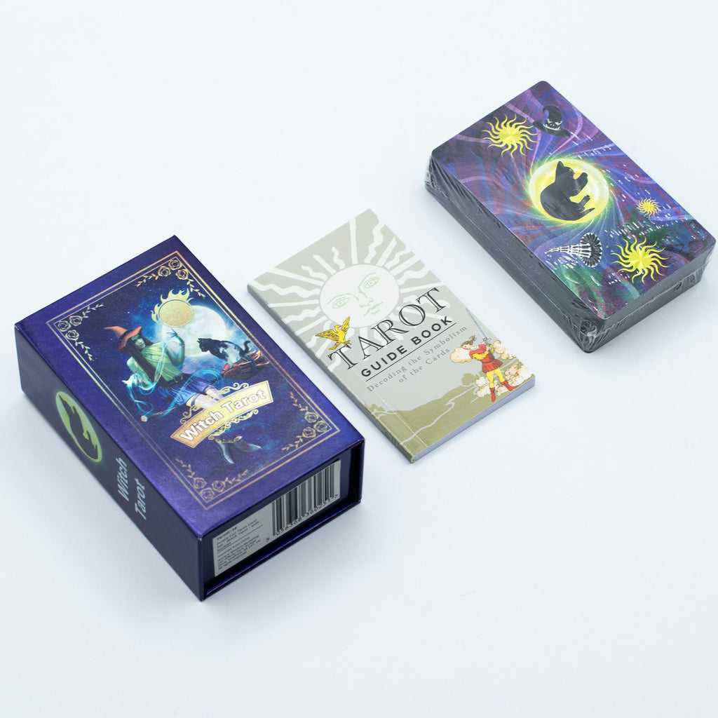 Purple Foil Witch Tarot Card Set