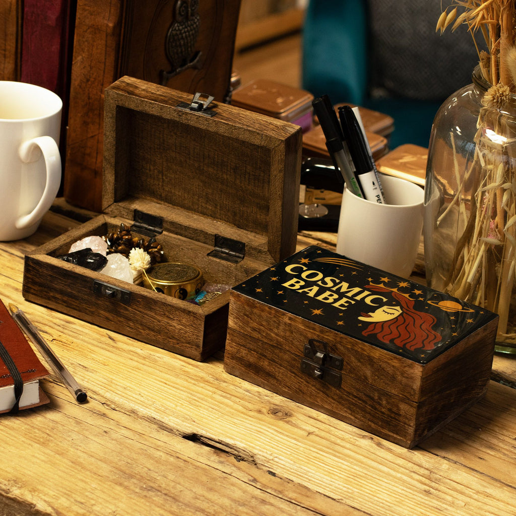 Medium Enamelled Box  - Cosmic Babe