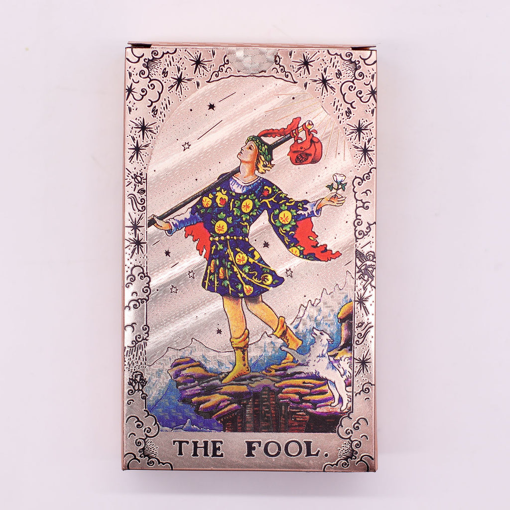 Rose Gold Foil Tarot Card Set - Moon Phase - with booklet