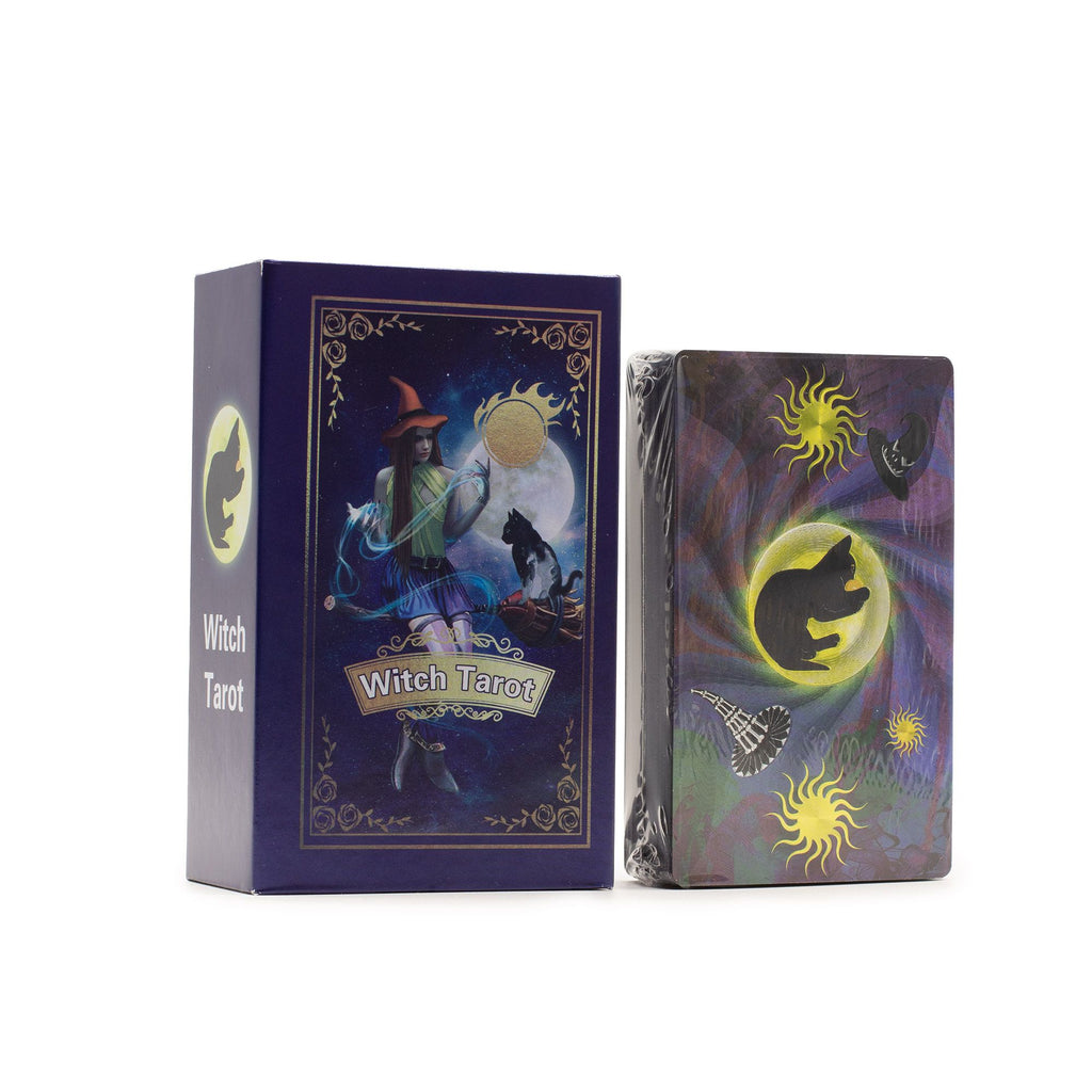 Purple Foil Witch Tarot Card Set
