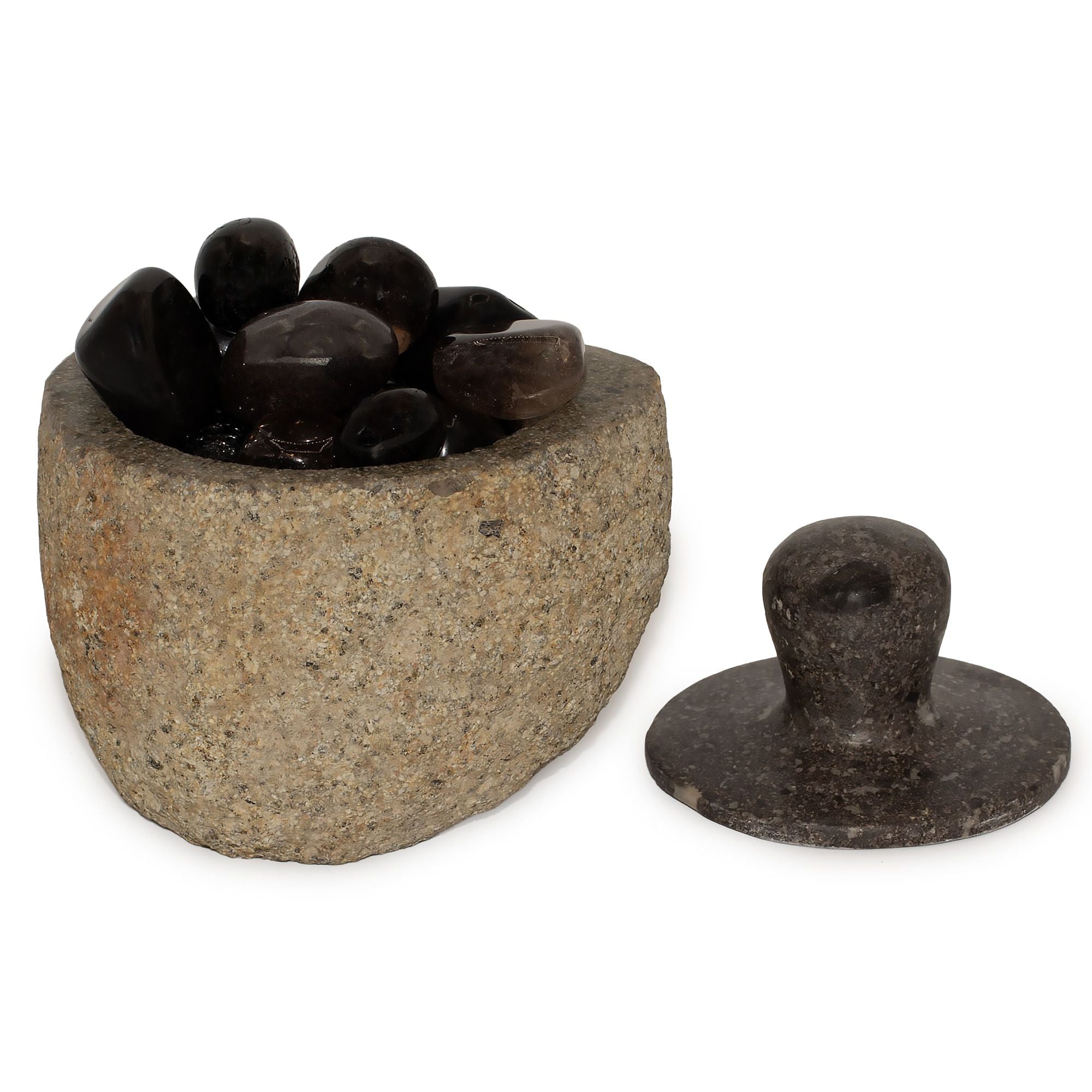 Natural Riverstone Grounding Pot -Medium