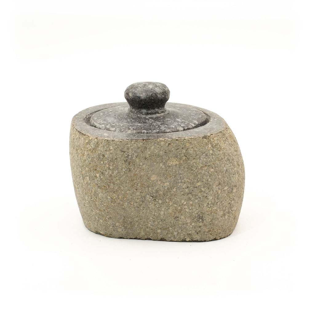 Natural Riverstone Grounding Pot - Small