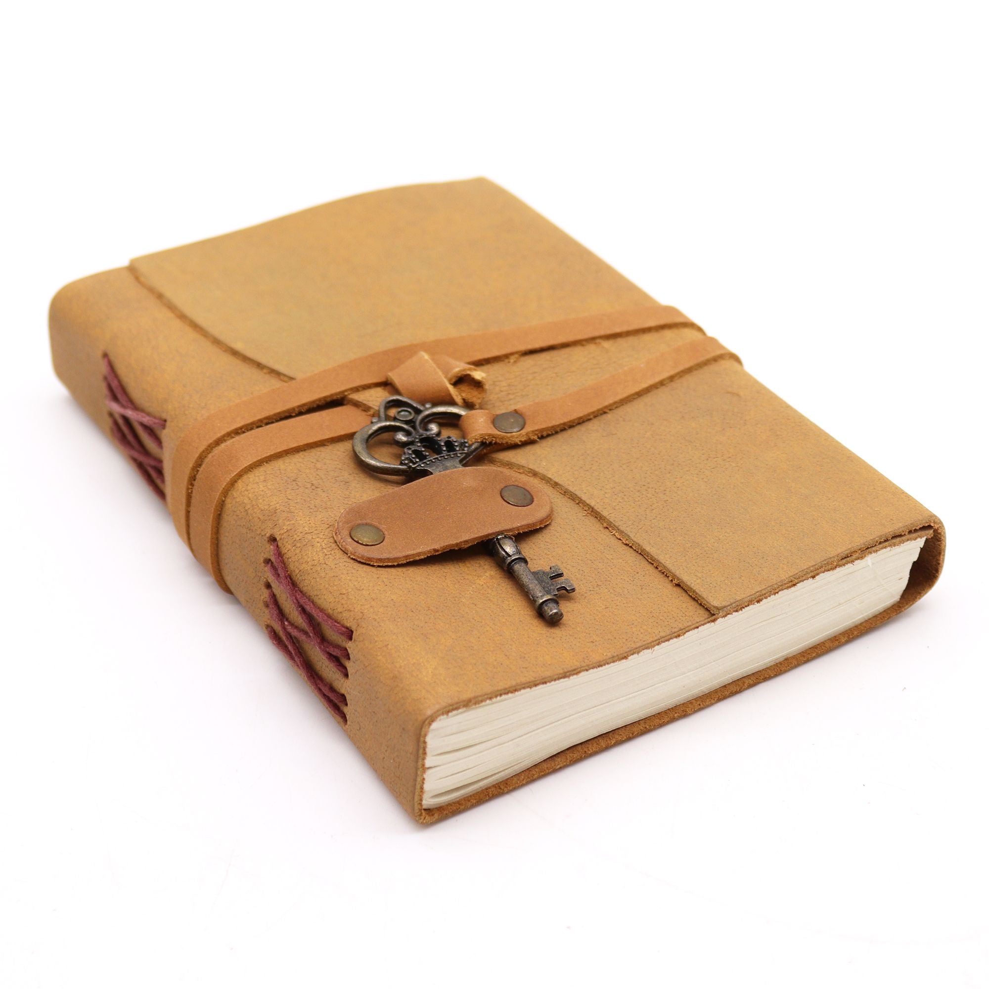Oiled Tan Leather & Key Journal