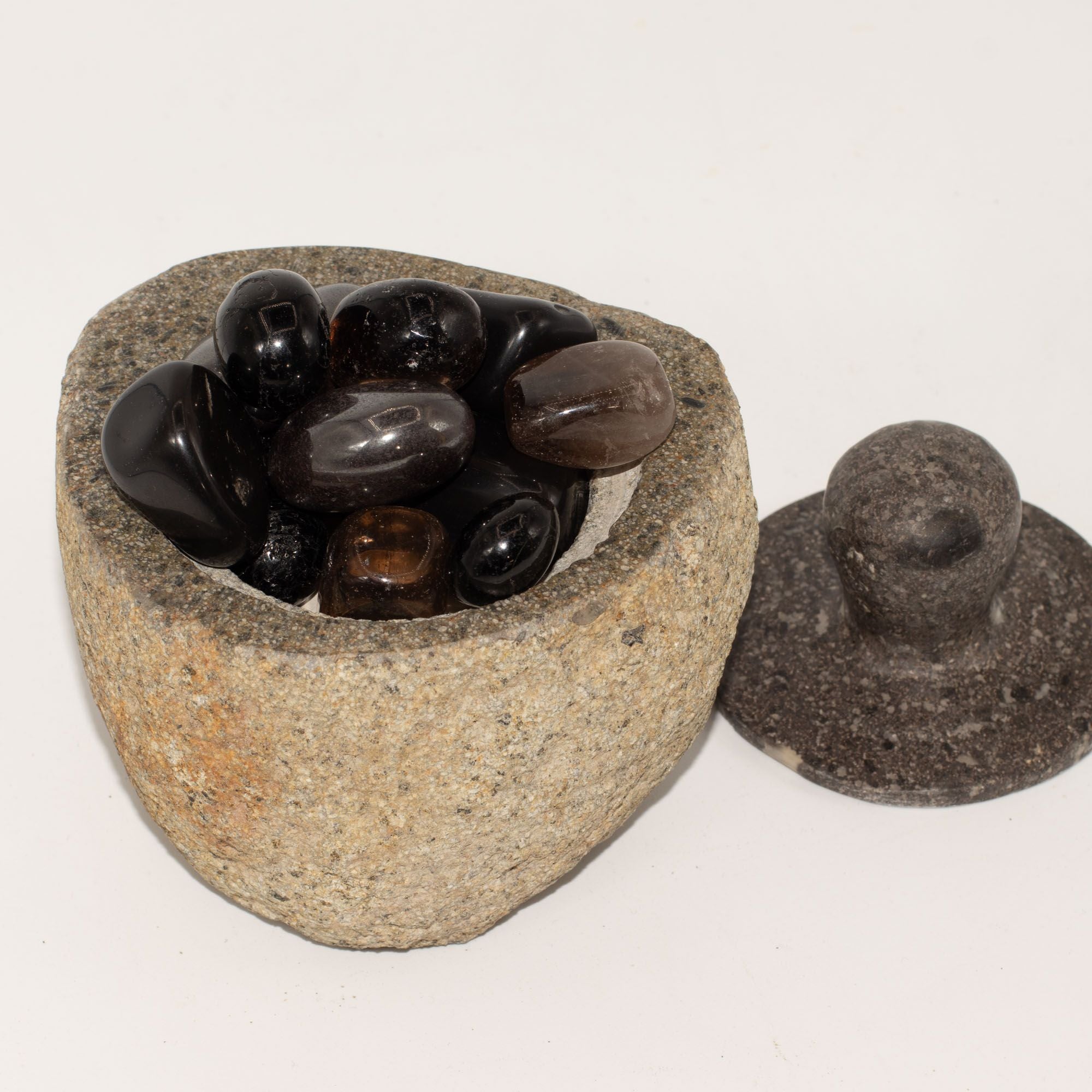 Natural Riverstone Grounding Pot -Medium
