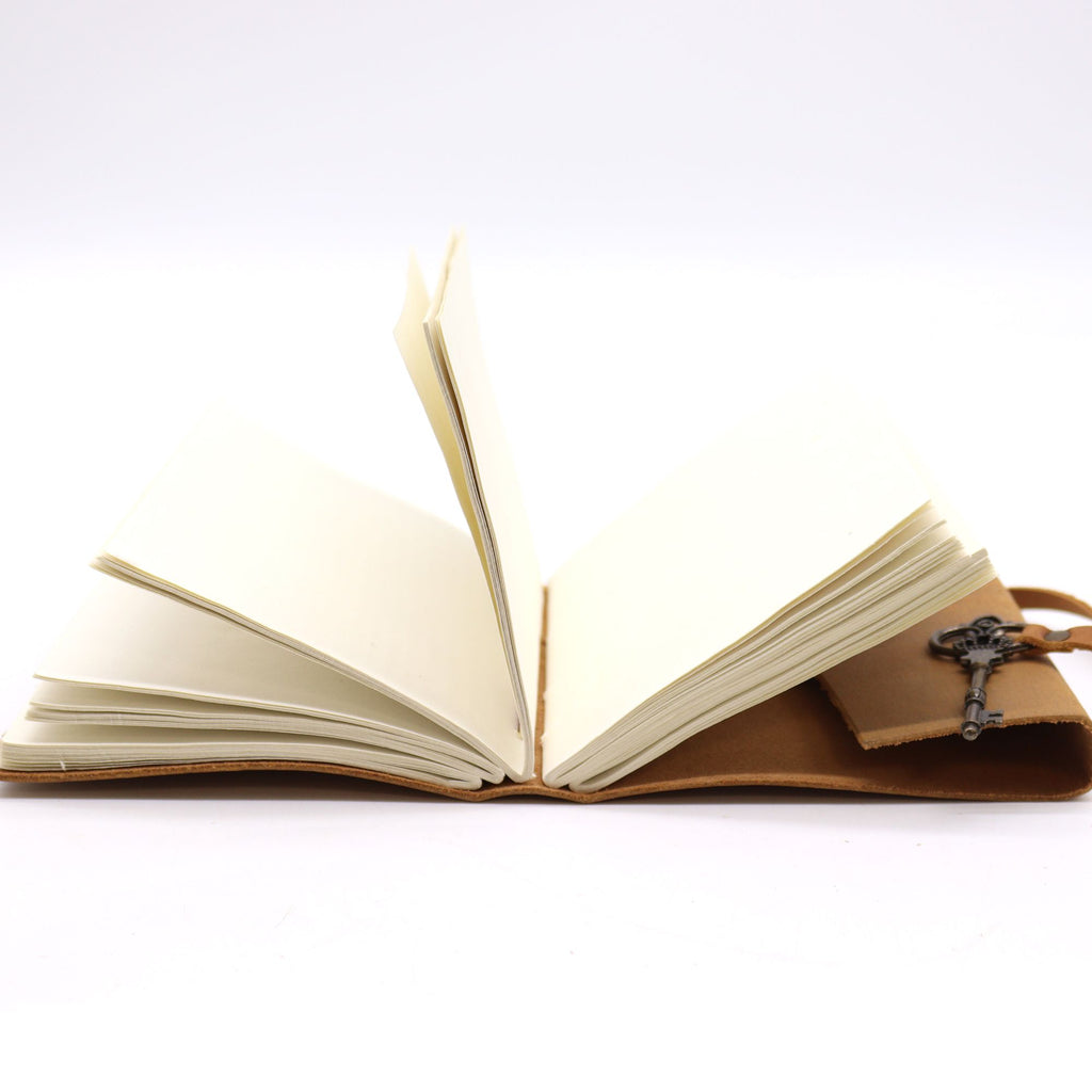 Oiled Tan Leather & Key Journal