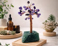 Amethyst on Fluorite Rough Chip Tree