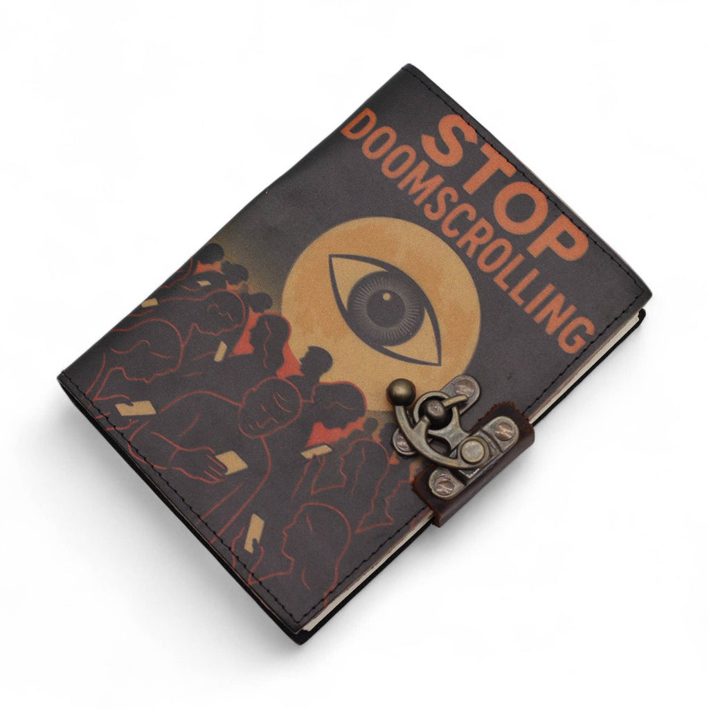 Leather Notebook - Stop Doom Scrolling