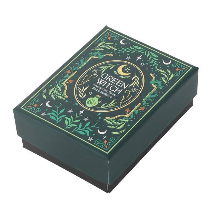 Green Witch Aventurine Potion Bottle Necklace