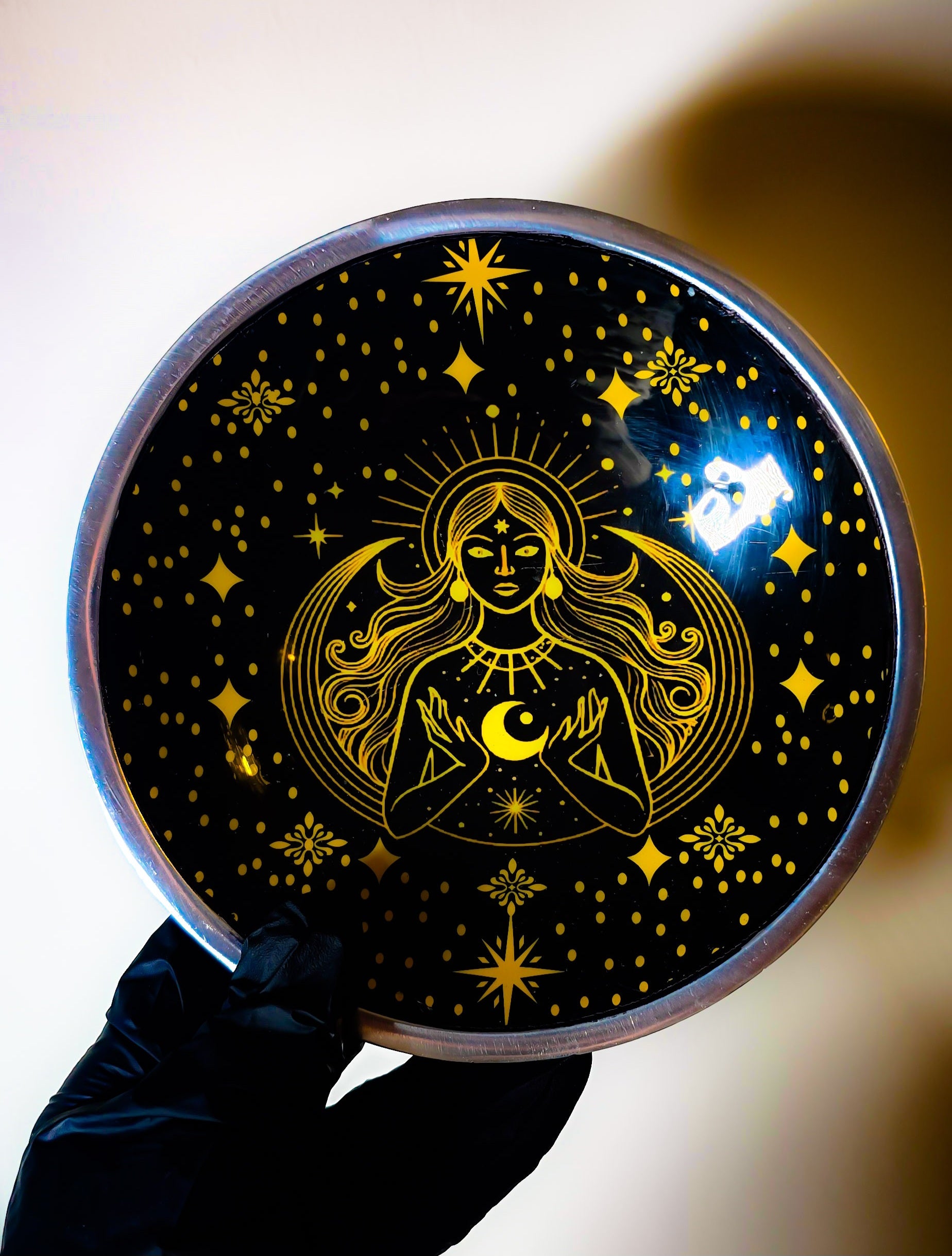 Gold Goddess Offering Plate