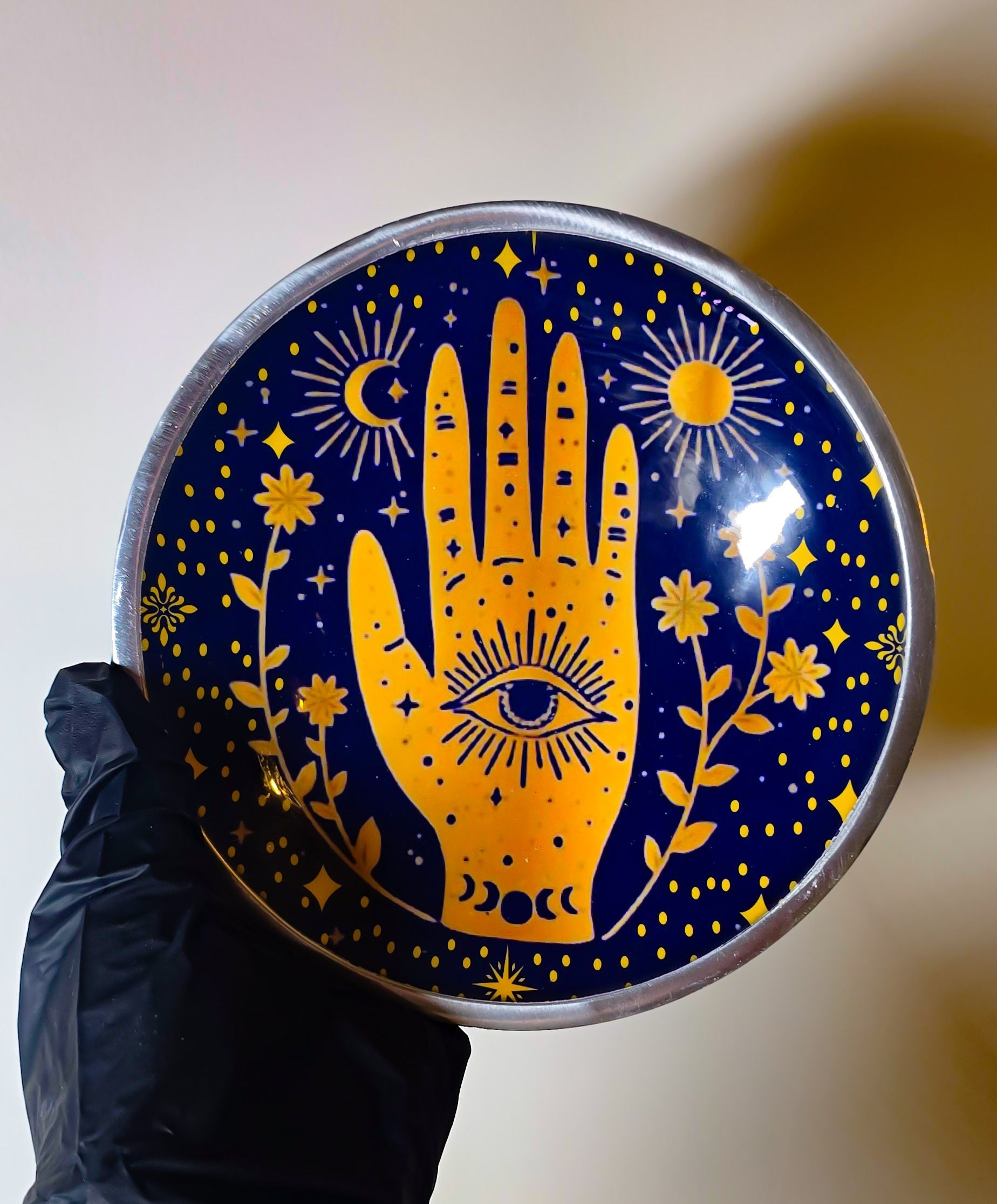 Hamsa Midnight Blue Offering Plate